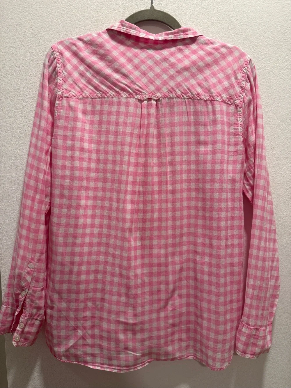 J. Crew Pink Gingham Button Down Shirt Size Boy 12 Cottagecore